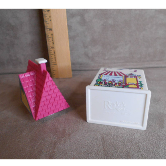 1993 Reader's Digest Spice Jar Plastic House Ice Cream Parlor Container - Picture 5 of 6